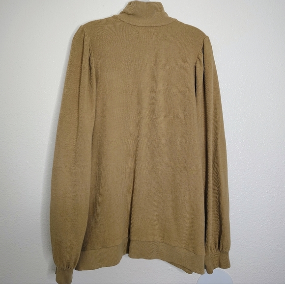 Madewell Women's Tan Balloon Sleeves Full Zip-Up Jacket Sz XL Pockets - Picture 9 of 14